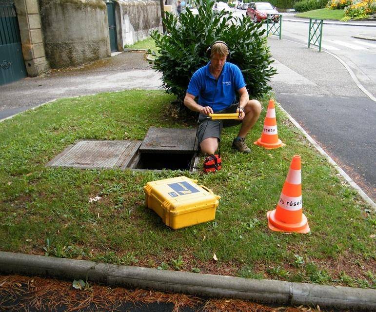détection de fuite sur réseaux de distribution d'eau potable Aix-les-Bains